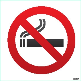 Røyking forbudt - 10x10cm