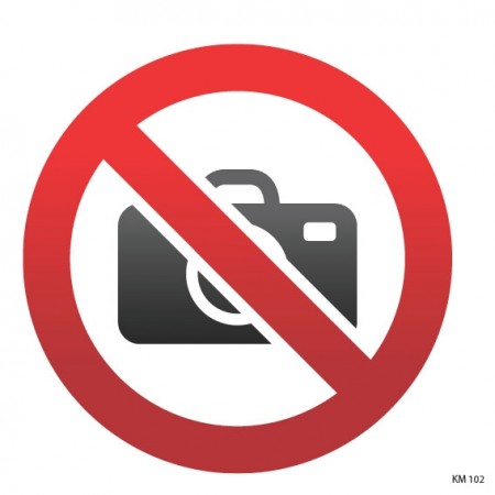 Fotografering forbudt - 10x10cm