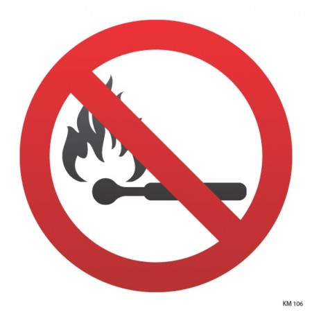 Åpen ild forbudt - 10x10cm