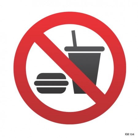 Mat og drikke forbudt - 10x10cm